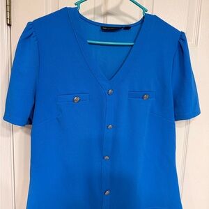 New York & Company Bright Blue Top